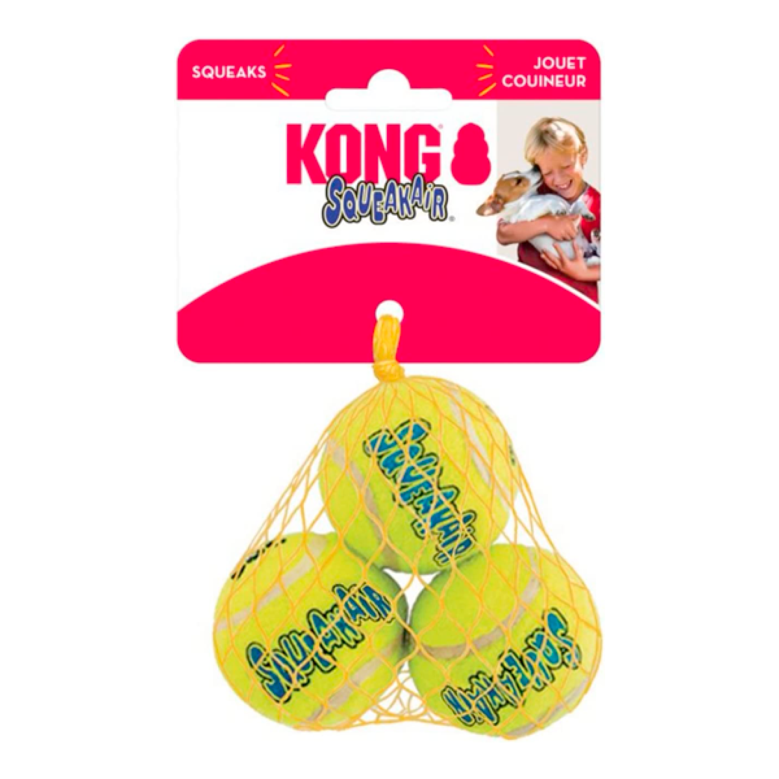 Kong Air Squeak Tennis Balls 3Pz